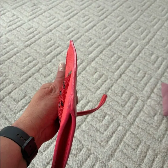 Kate Spade On Purpose Strawberry Mini Leather Wristlet -UVRU0191 - Picture 9 of 11